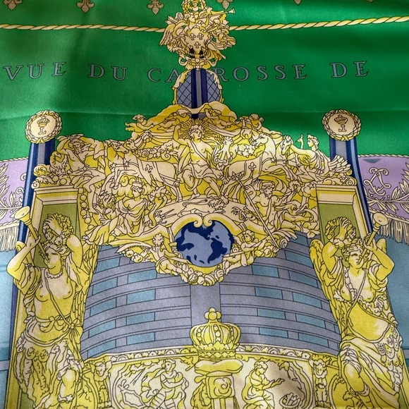 Rare! Vintage Hermes Scarf 100 % Silk by Hugo Grygkar in 1953 NY Estate Sale - Picture 8 of 10